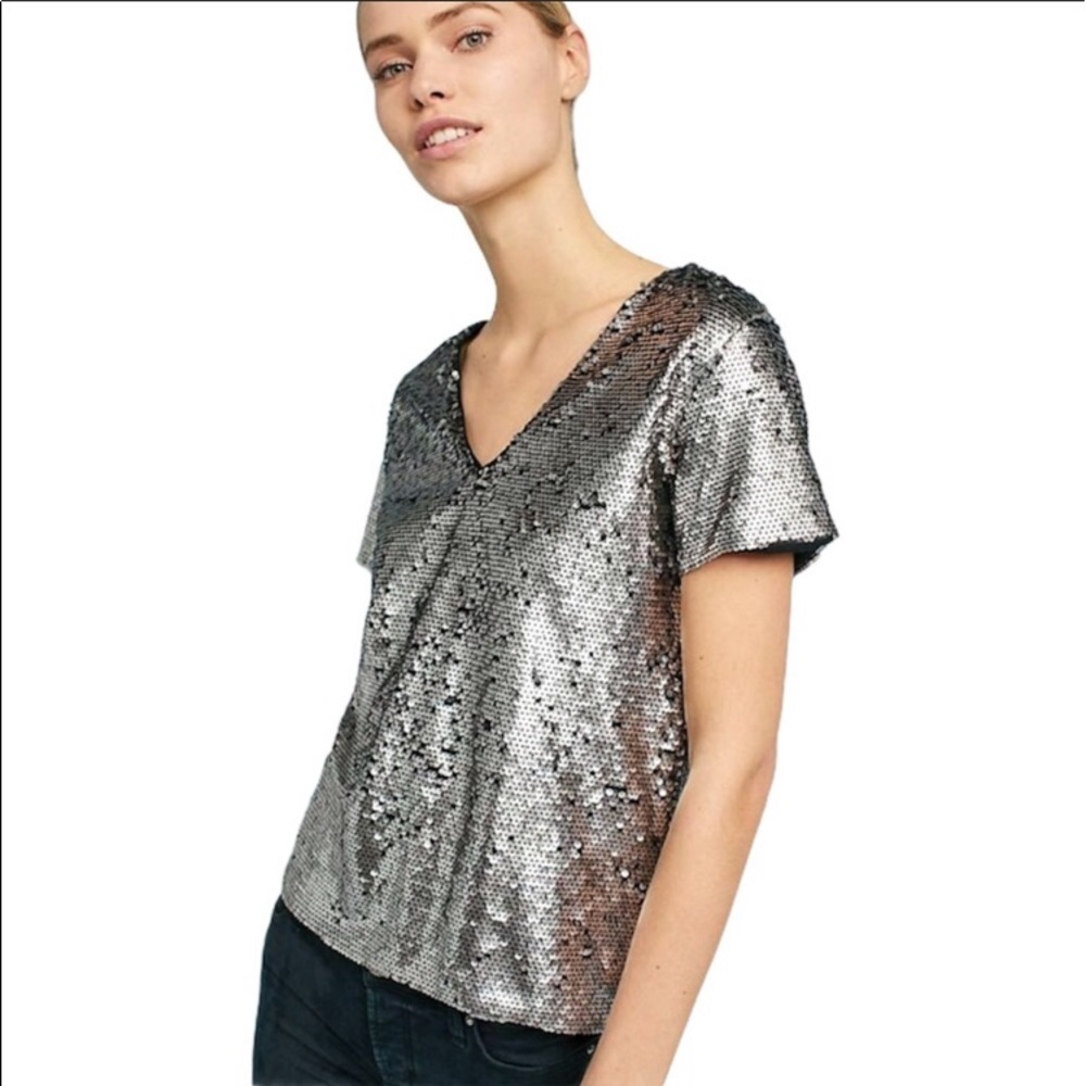 Anthropologie Sequin Top